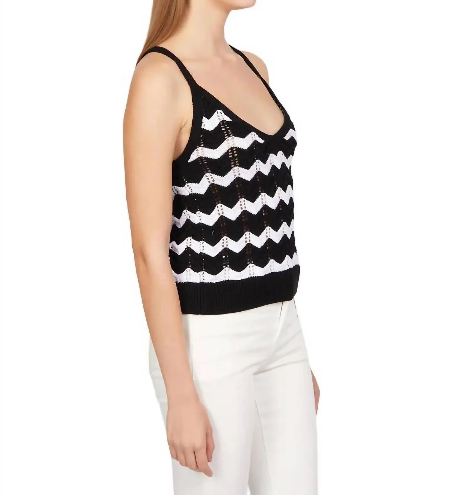 525 America - Izzie Chevron Knit Tank Top