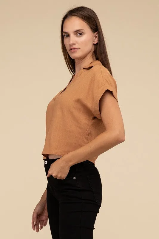 Always a Delight Linen Top