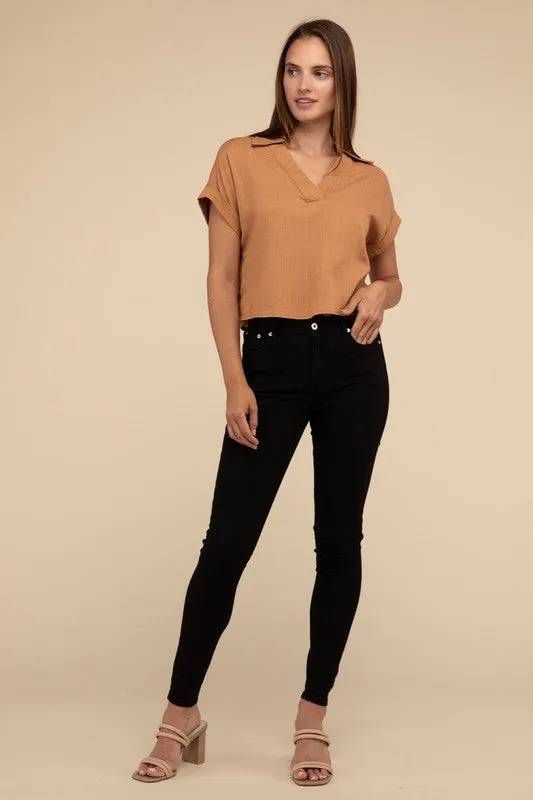 Always a Delight Linen Top