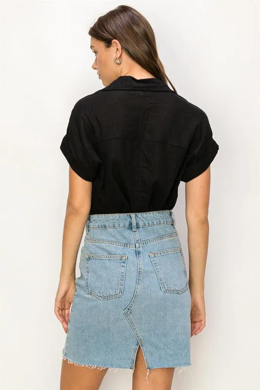 Always a Delight Linen Top