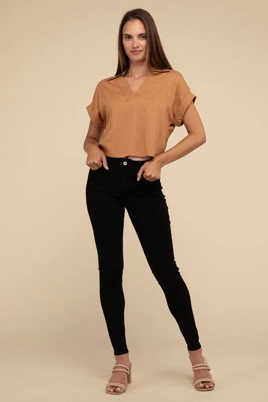 Always a Delight Linen Top