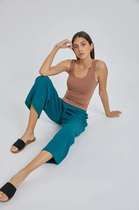 Basic Scoop Tank-Mocha