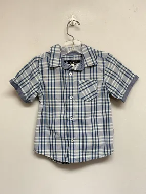 Ben Sherman Size 18M Blue Plaid Cotton Blend Infant Boys Shirts & Polos