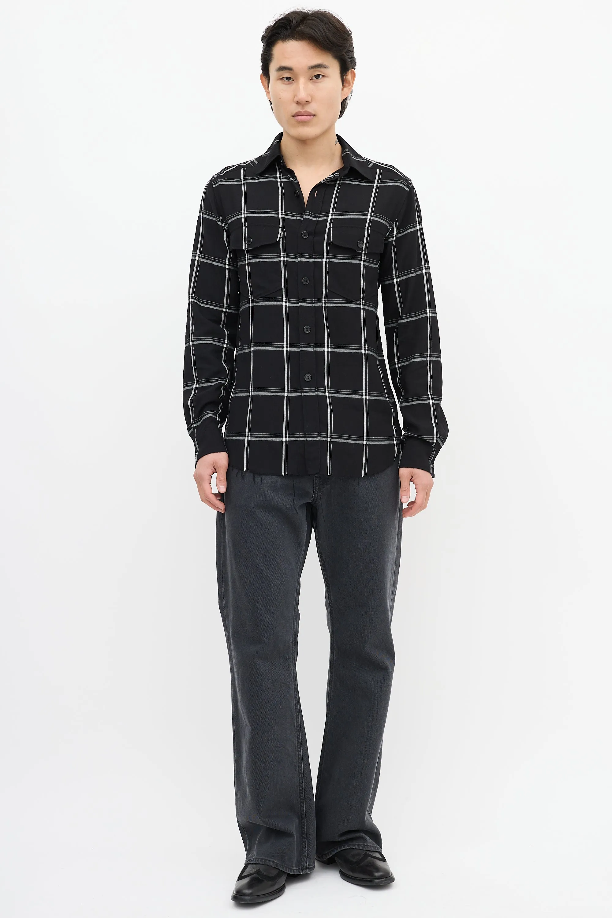 Black & White Checkered Shirt