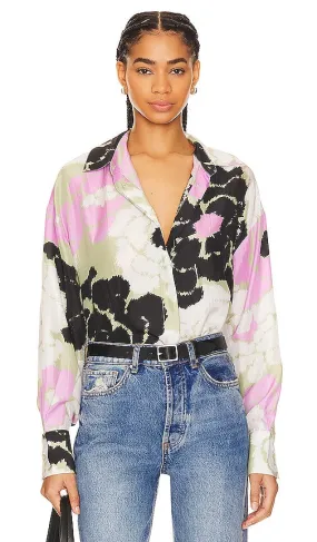 Essentiel Antwerp Firror Silk Shirt in Green