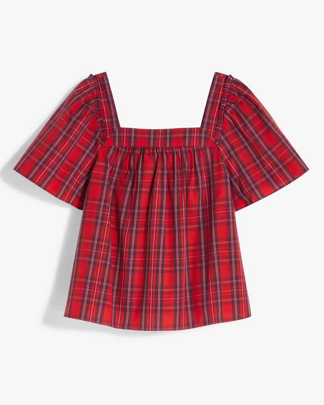 Maren Bow Back Top in Elle Plaid