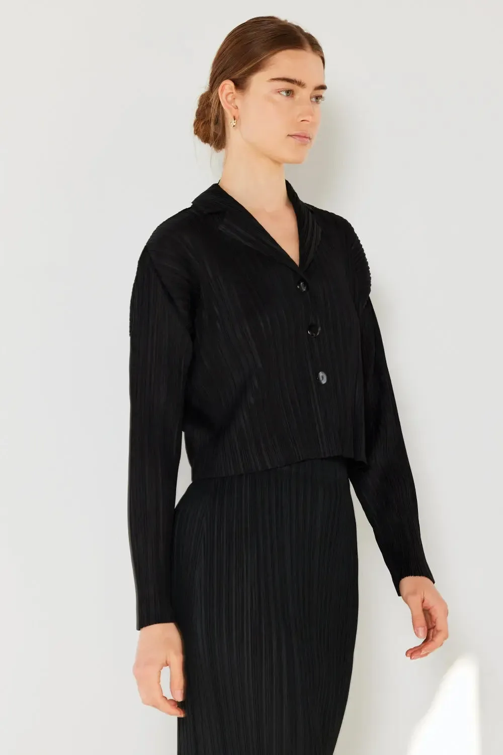 Marina West Swim - Pleated Cropped - Button Up Shirt
