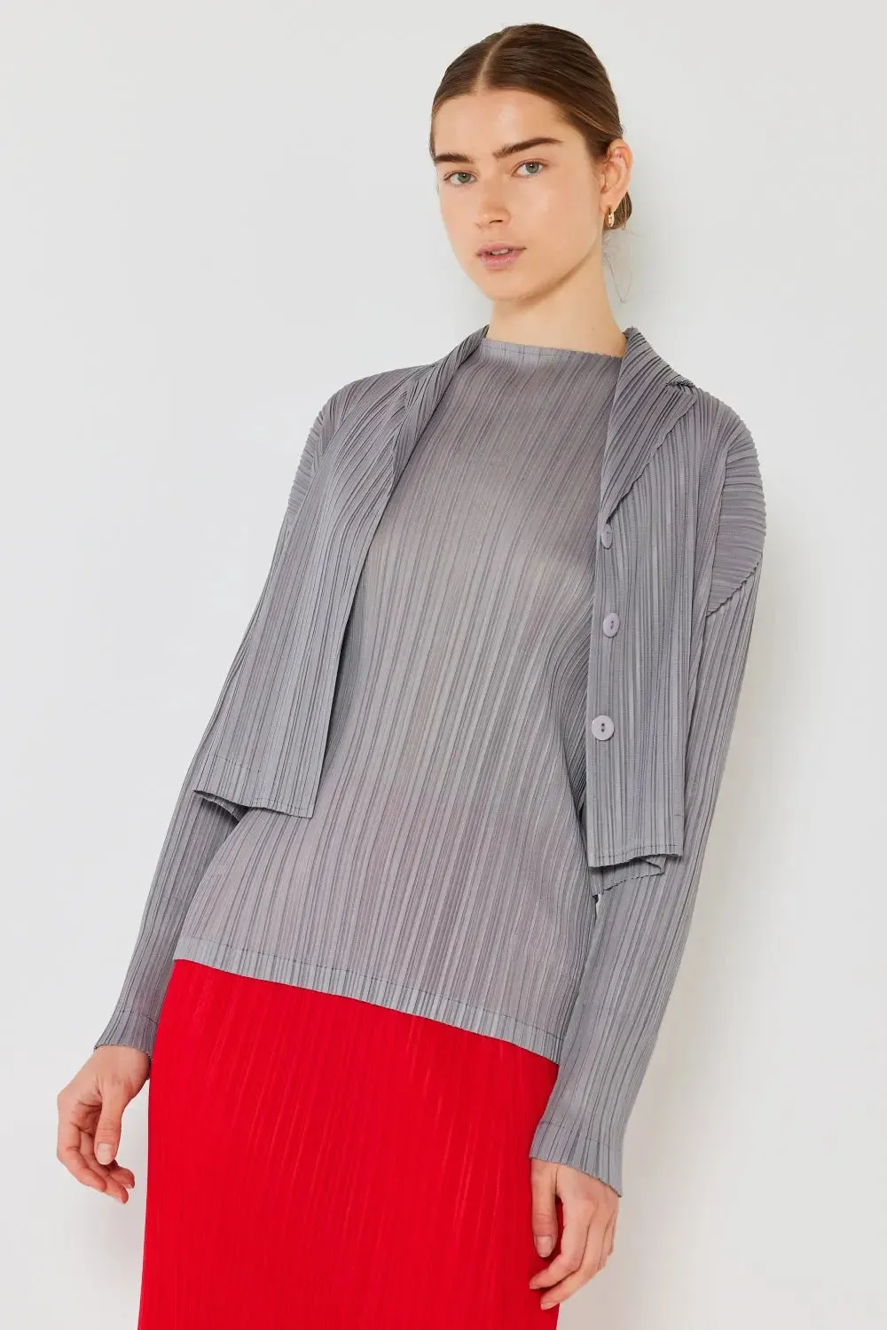 Marina West Swim - Pleated Cropped - Button Up Shirt