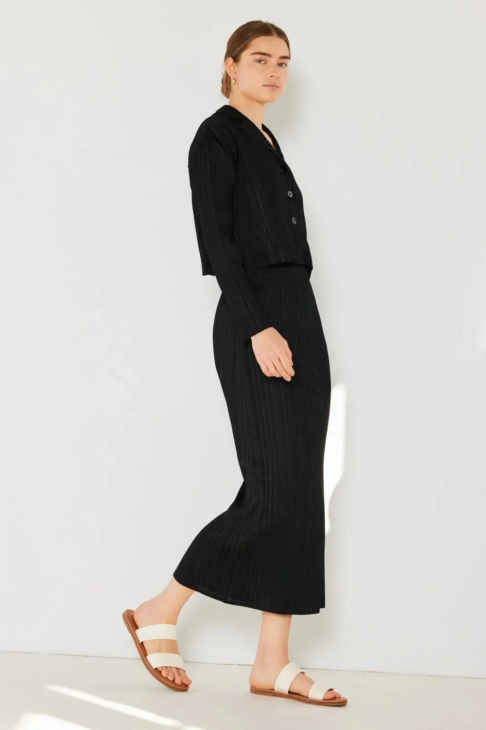 Marina West Swim - Pleated Cropped - Button Up Shirt