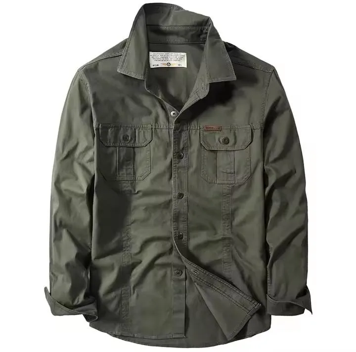 Men's Jacket, Luxury Man Shirt Oversize Men Clothing Long Sleeve Button Up Shirts Outdoor Workwear Top Men Clothing Shirt   S5055884