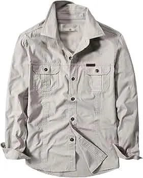 Men's Jacket, Luxury Man Shirt Oversize Men Clothing Long Sleeve Button Up Shirts Outdoor Workwear Top Men Clothing Shirt   S5055884