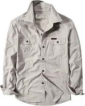Men's Jacket, Luxury Man Shirt Oversize Men Clothing Long Sleeve Button Up Shirts Outdoor Workwear Top Men Clothing Shirt   S5055884