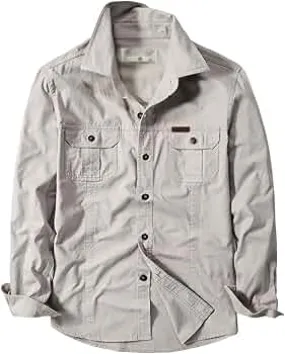 Men's Jacket, Luxury Man Shirt Oversize Men Clothing Long Sleeve Button Up Shirts Outdoor Workwear Top Men Clothing Shirt   S5055884
