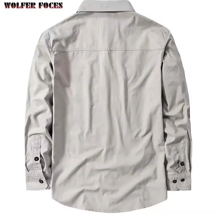 Men's Jacket, Luxury Man Shirt Oversize Men Clothing Long Sleeve Button Up Shirts Outdoor Workwear Top Men Clothing Shirt   S5055884