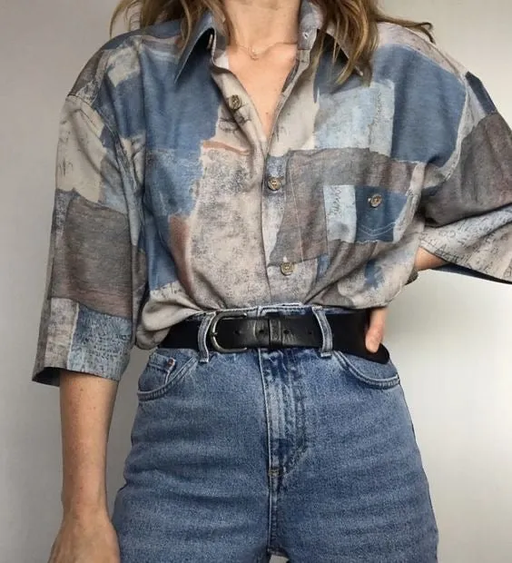 ODÉL  BUTTON UP VINTAGE SHIRT- UK 16