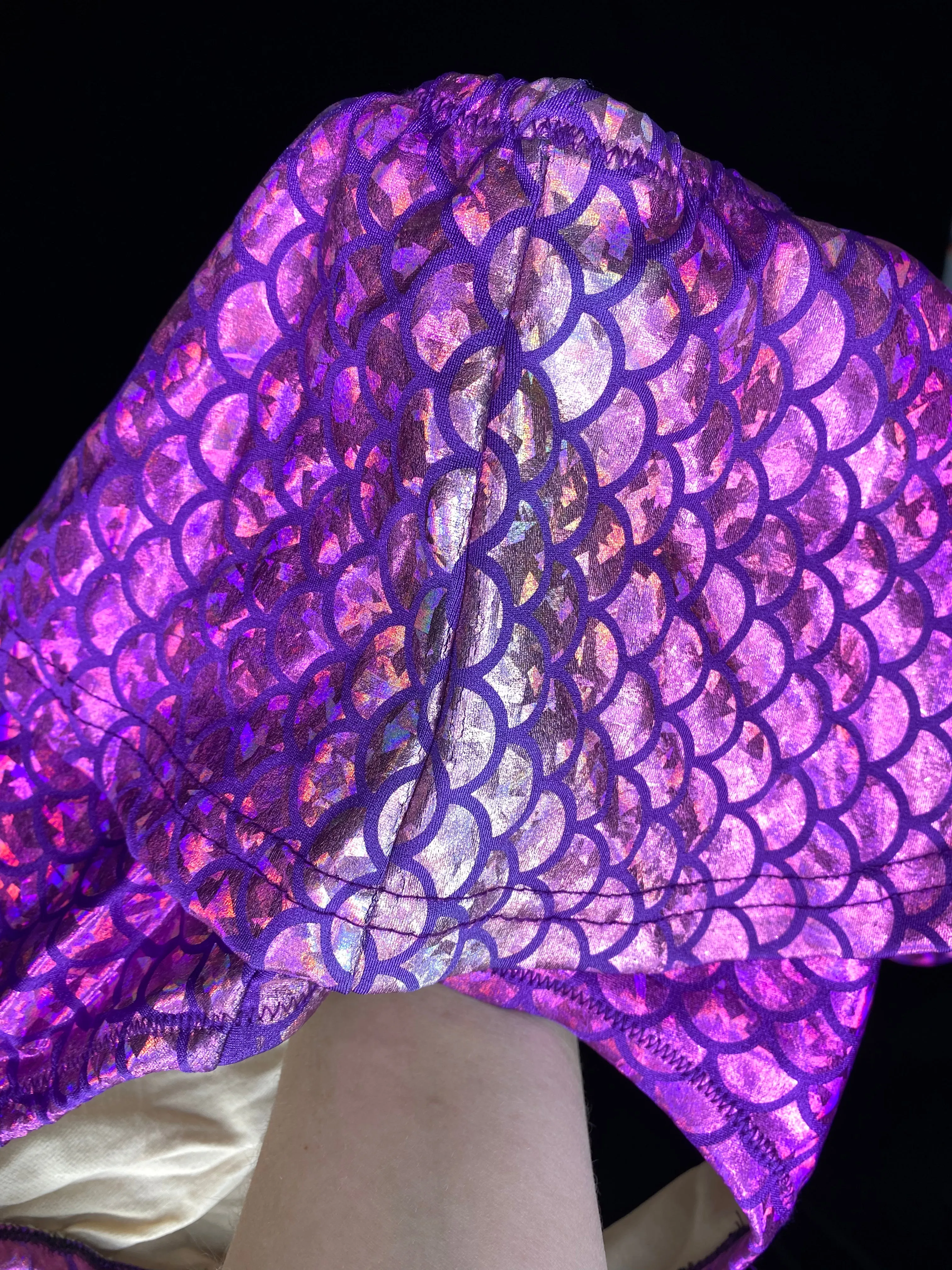 Purple Mermaid Peplum Swim Bottom (Small)