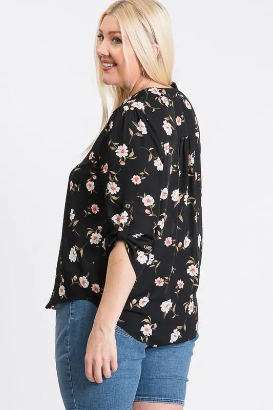V-Neck Floral Top