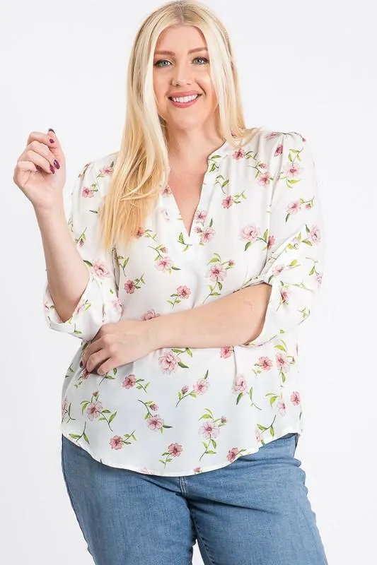 V-Neck Floral Top