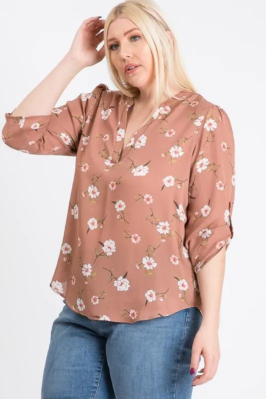 V-Neck Floral Top